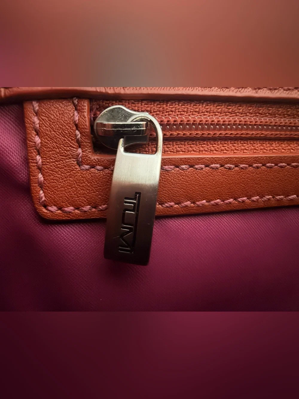 Gorgeous Tumi Signature Collection Large Tote with Leather Trim